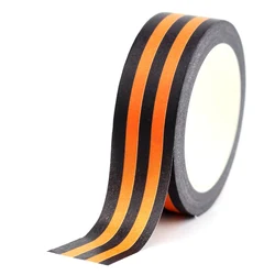 1PC. 10M Decorative Orange Stripes Halloween Washi Tape DIY Journaling Adhesive Masking Tape office supplies cute papeleria