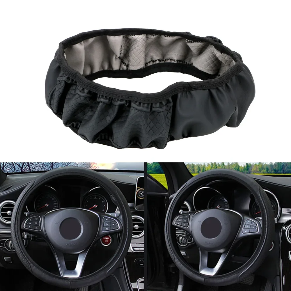 Universal Auto Lenkrad Abdeckung Nicht-slip 37/38 cm Automobil Auto Lenkrad Abdeckungen Nicht-slip Geprägte leder Auto-styling – Detail 3