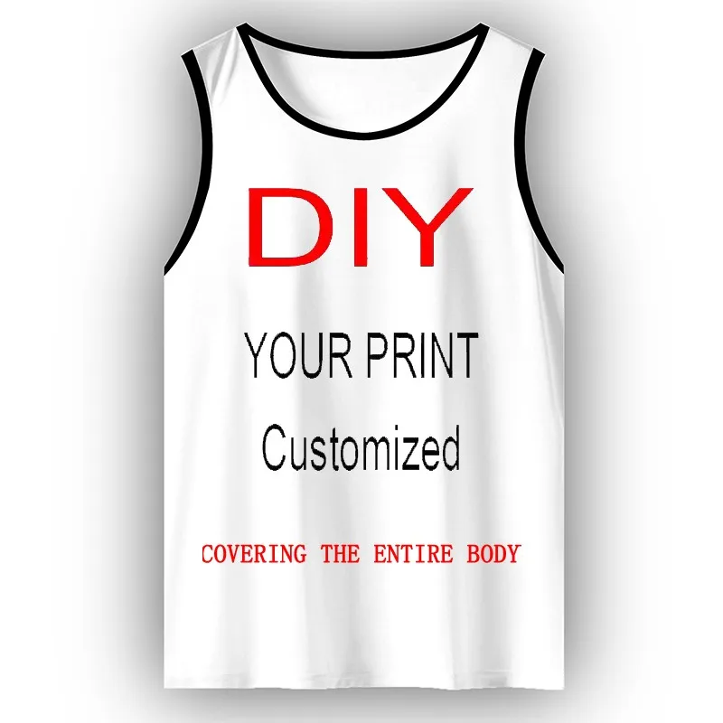 3d Printing Party Custom Image Logo Private Free Design Men\'s Sleeveless Vest Sports Breathable Lightweight Children\'s Top