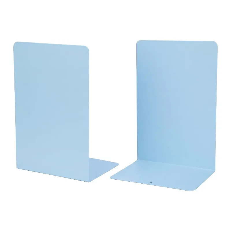 Expandable L-Shaped Bookends with Compartments Home 2 Pcs Qingshan Blue 5.2