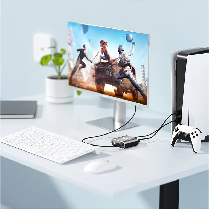 Sharing switch HDMI-compatible switcher Game live screen splitter HDMI-compatible Splitter 4K Synchronous Controller Adapter