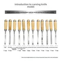 8/12pcs Wood Carving Tools Chisel Woodworking Carving Cutter Hand Tool Set Chisel DIY Peeling Handmade Knife Tool Set
