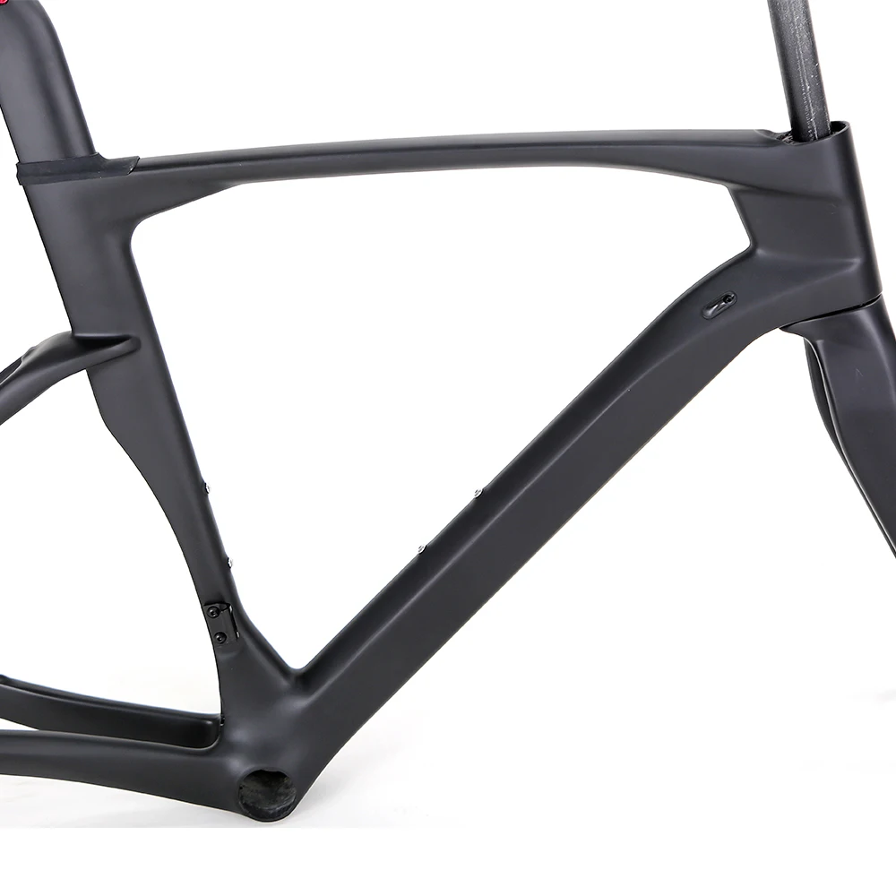 إطار دراجة من ألياف الكربون STLF OEM ODM أسود غير لامع بدون شعار نوع الطريق