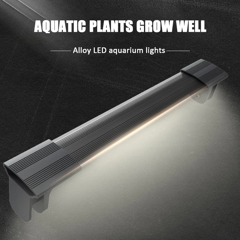 Aquario LED Light Ultra-thin Fish Tank Aquatic Plant Growth Lighting Waterproof Bright Clip Light RGB LED20-60cm Para Aquario