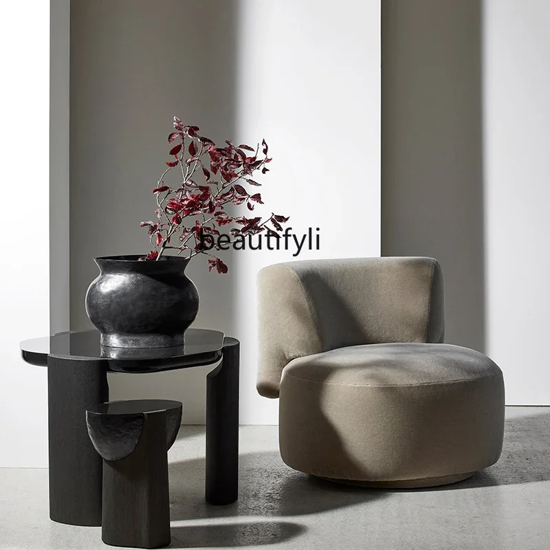 zzSili Style Solid Wood Shaped Tea Table Nordic Simple Home Living Room Sofa Edge round Corner Table