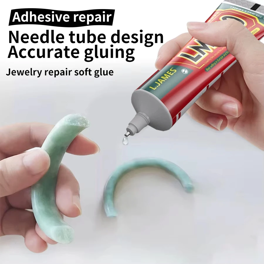 Klej precyzyjny LM550 z przezroczystym końcówką, uniwersalny klej do dżetów, biżuterii, rękodzieła, artykułów biurowych i szkolnych.