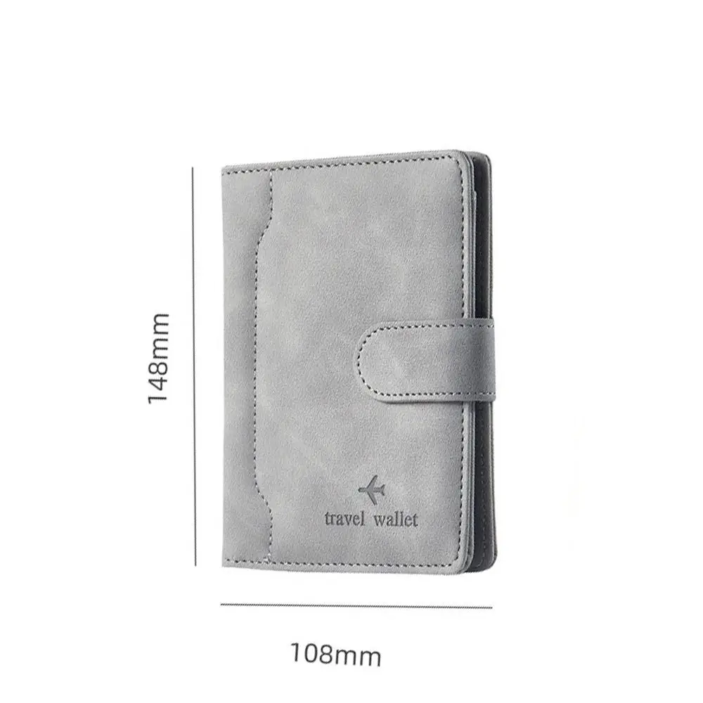 Leather RFID Passport Holder Durable Ultra-thin Multi-function RFID Wallet Waterproof Credit Card Holder Passport