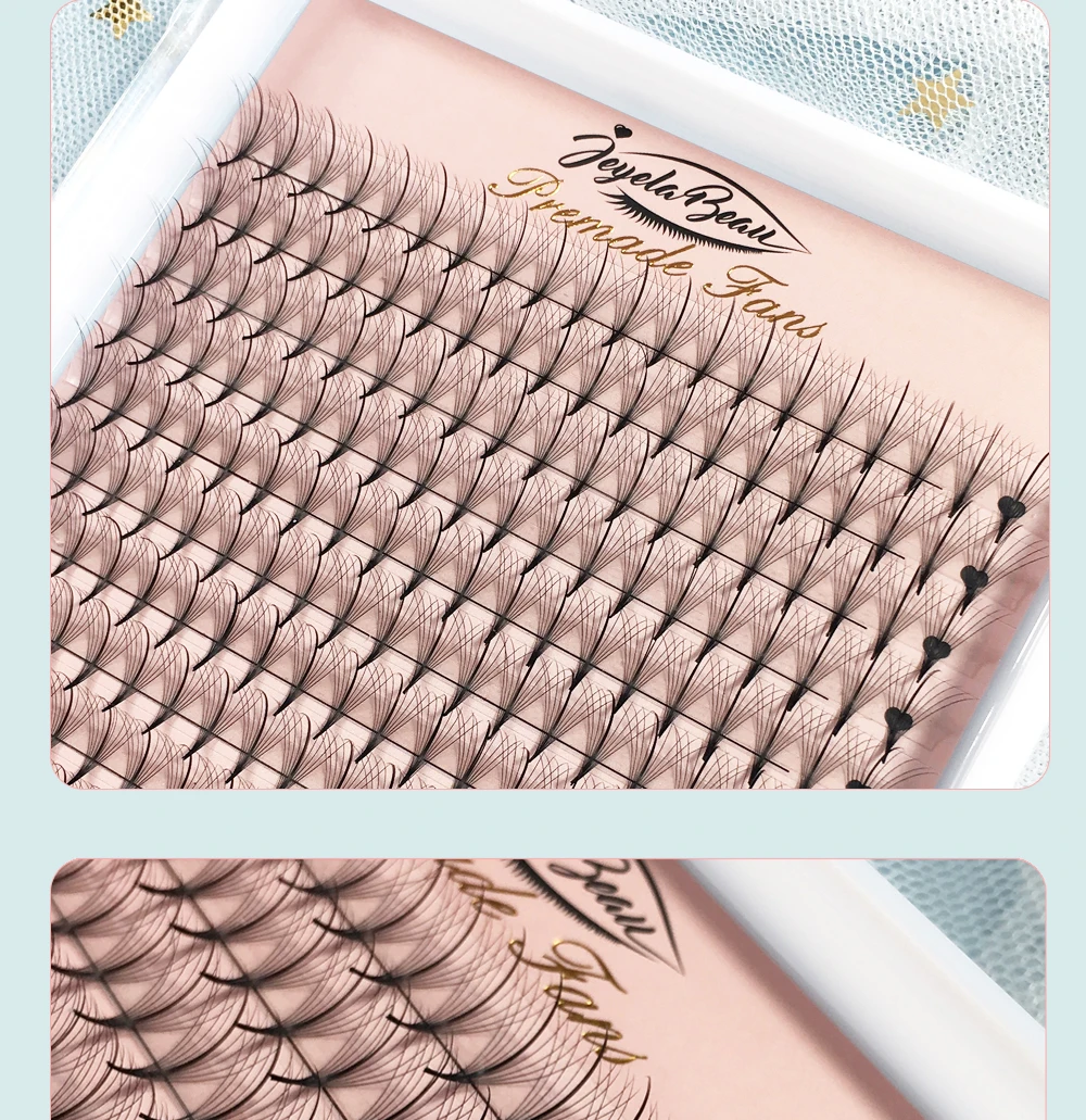 Goddess Wispy Premade Volume Fans 9D/13D Individual Lashes Extension Pointy Stem 320 Fans Faux Mink Pre Made Russian Lashes