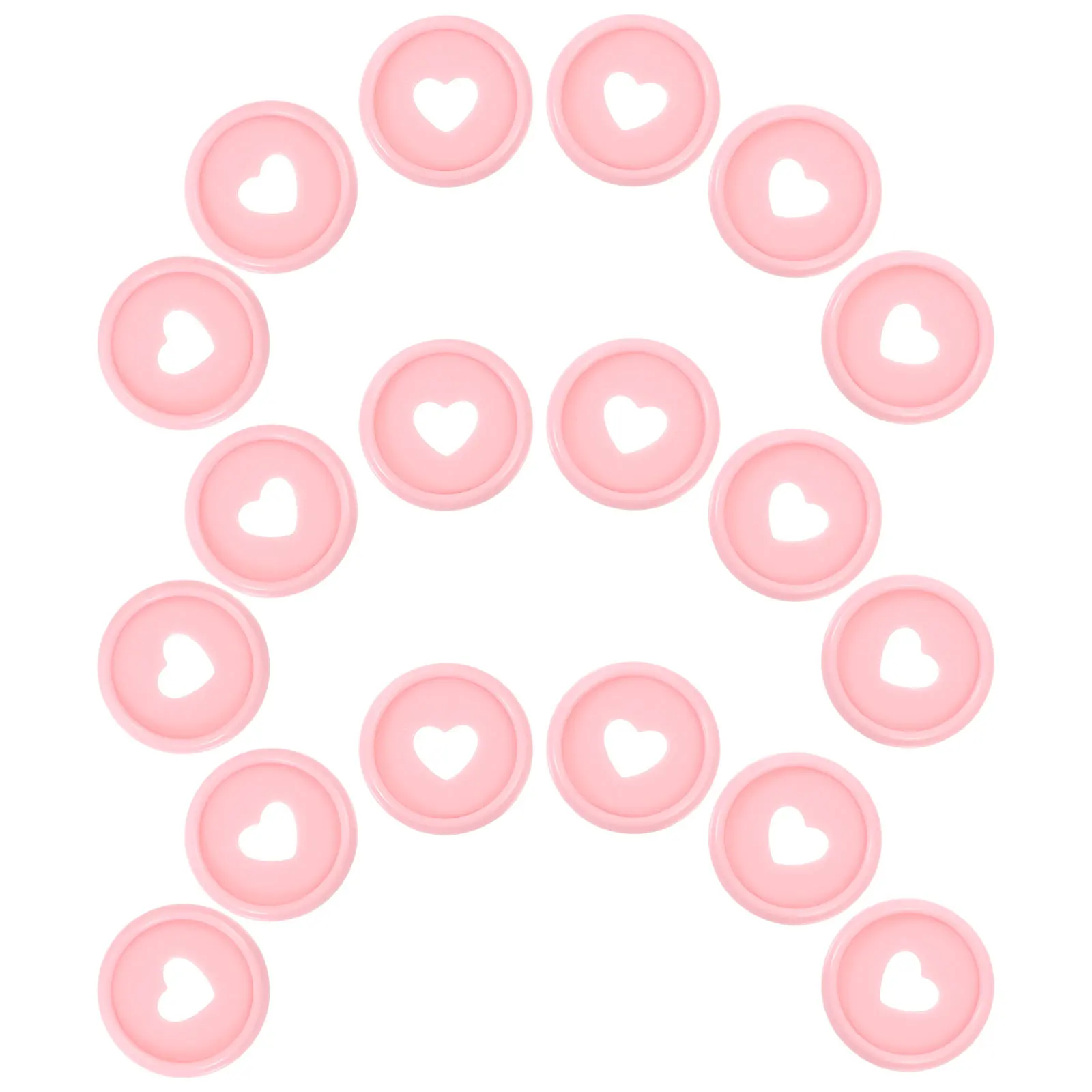 Disques de reliure en forme de cœur en plastique, 50 pièces, disques d'extension pour planificateurs de carnets à feuilles mobiles, fournitures de bureau