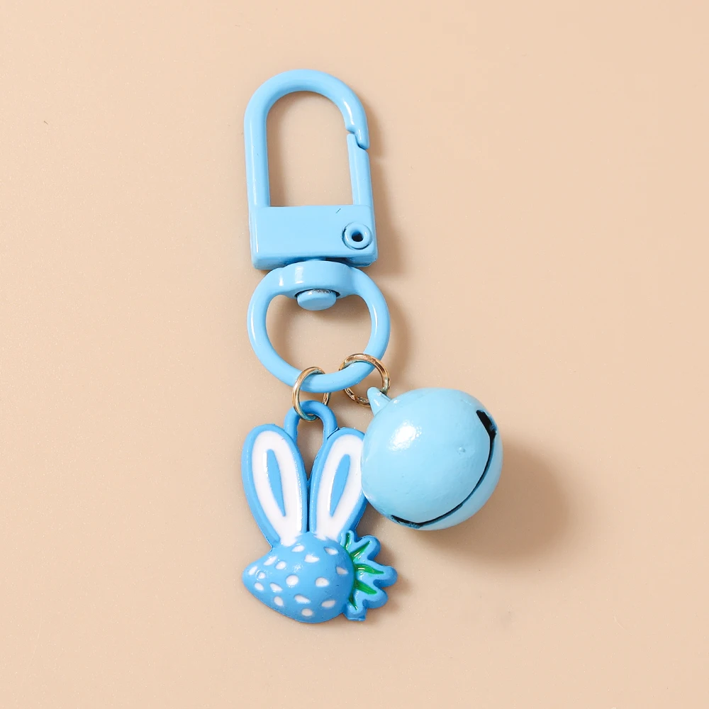 Aihua Niedlicher Erdbeer-Häschen-Schlüsselanhänger für Frauen, Hasen-Schlüsselring, Autoschlüssel, Handtaschen-Deko, Anhänger, Ornamente, Schmuck, Geschenke, Schmuckstücke – Detail 7