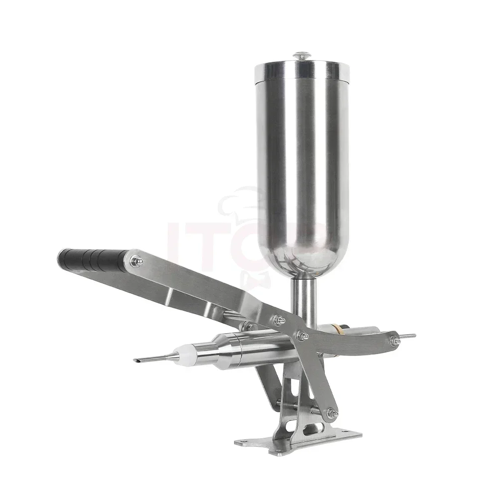 Gzkitchen-máquina de llenado Manual de mermelada, 4,5l, Churros de acero inoxidable, relleno de crema de Chocolate, cantidad de mermelada líquida ajustable
