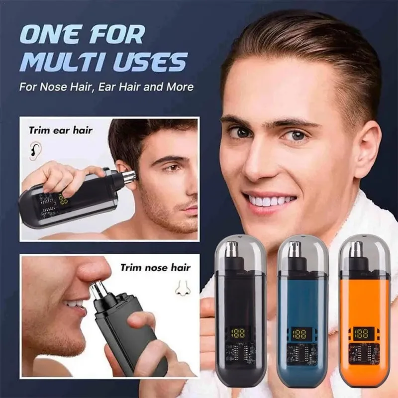 Nose and Ear Hair Trimmer for Men Safe Not Stuck Hair USB Charging Shaving Portable Electric Nose Hair Clipper Eyebrow Trimmer
