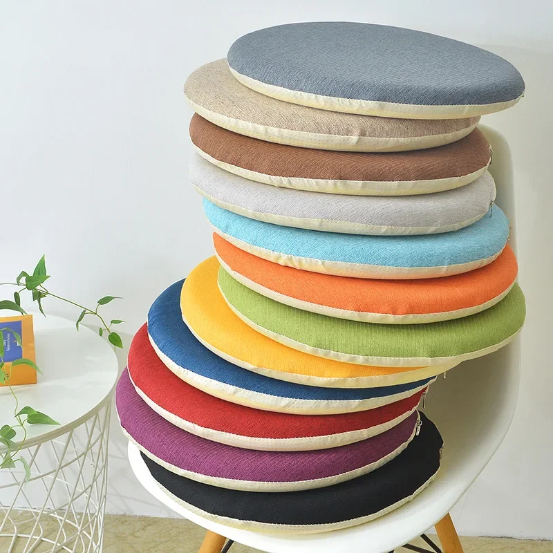 

Chair Cushion Circular Linen Memory Cotton Slow Rebound Seat Cushion