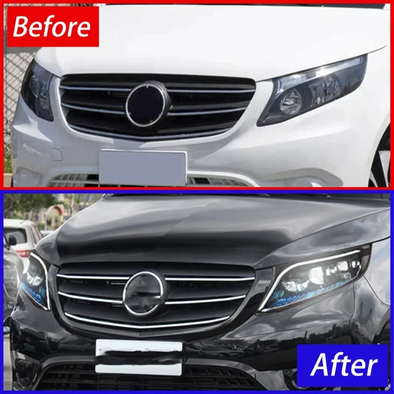 Car Head Lamp for Benz Vito W447 V260 V300 2016-2024 Upgrade High Quality S Class Style Dynamic Headlight Lens Tool Accessories