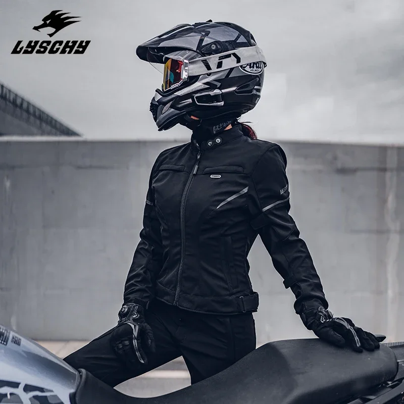 LYSCHY Motorcycle Jacket Winter Waterproof Warm Reflective Motorcycle Jacket Women CE1/2 Level Motocross Jacket Riding ClothiXXL