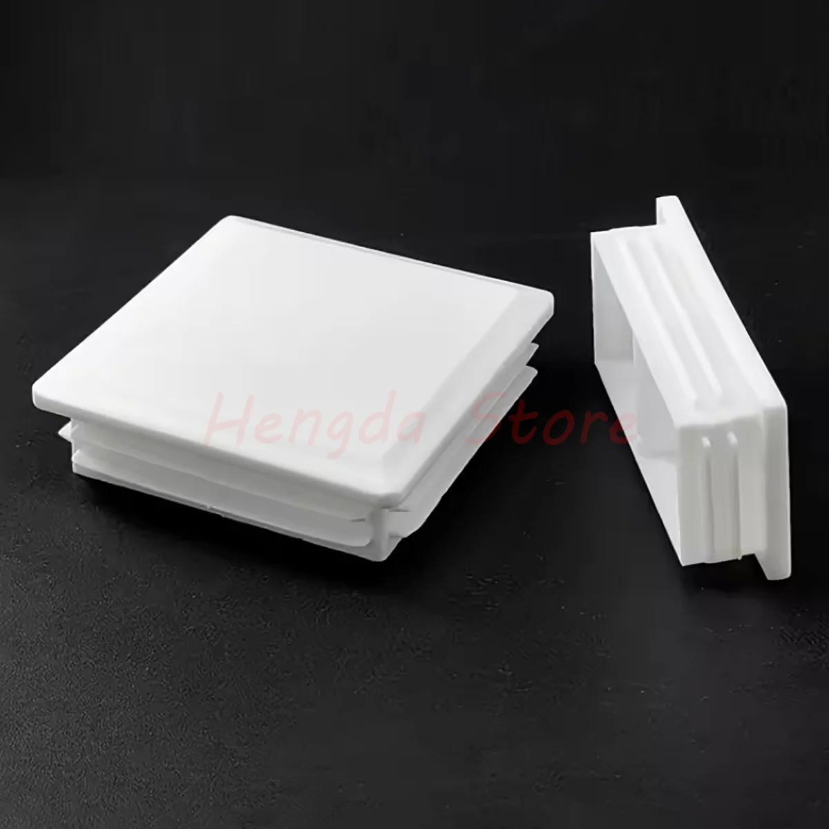 Square/Rectangle Plastic White Blanking End Cap Tube Pipe Inserts Plug Bung Cover Steel Table Chair Leg Feet Pad Width 10-100mm image 6