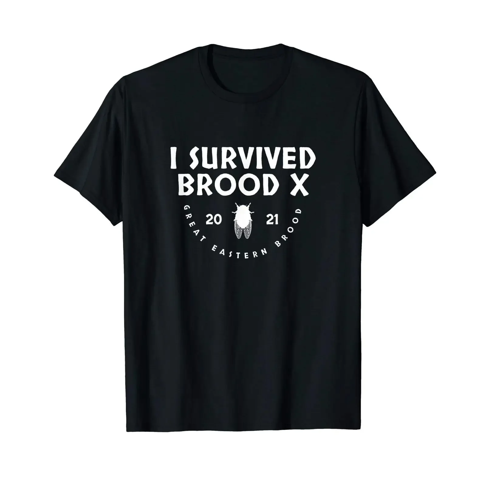 I Survived Brood X Funny Cicada T Shirt vintage Washed Stylish fashion designer clothes Comfortable homme Versatile streetwear