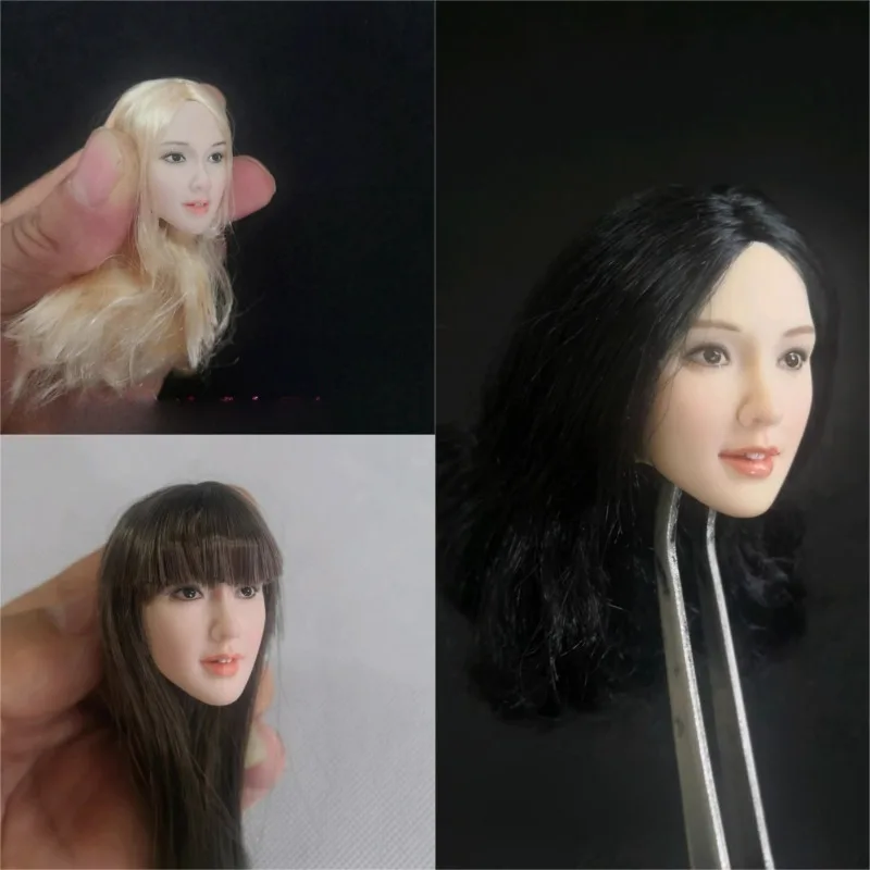 

1/6 Scale Action Figures Asian Beauty JQH192 Doll Photography Handmade Head Carving Model for 12Inch Female Soldier Toys Body