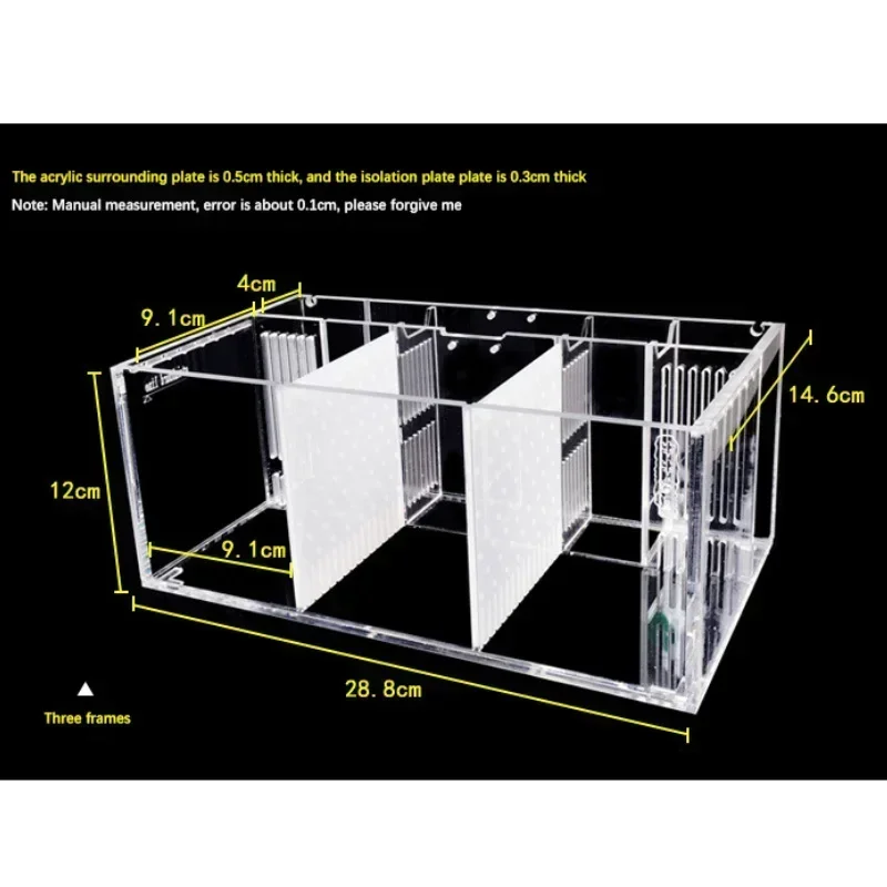 Aquarium Acrylic Isolation Fish Tank Multi-grid Stacking Transparent Breeding Box Goldfish Fighting Fish Ornamental Fish Box