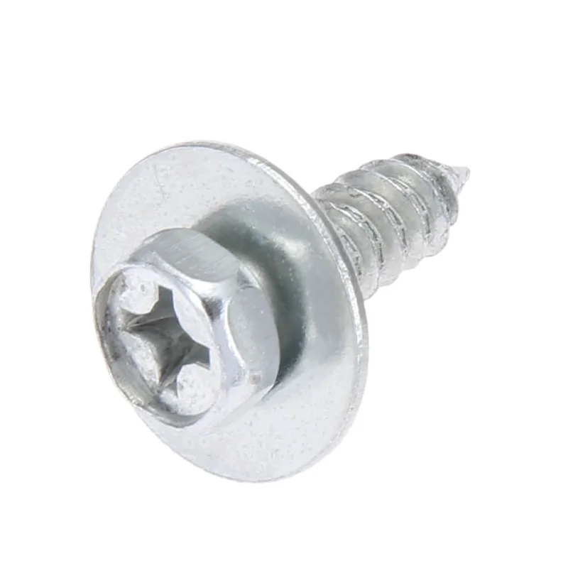 10Pcs Car Fender Screw Galvanized Silver Metal Rivet Body Interior Trim Panel Hex Bolts Fastener Rivets