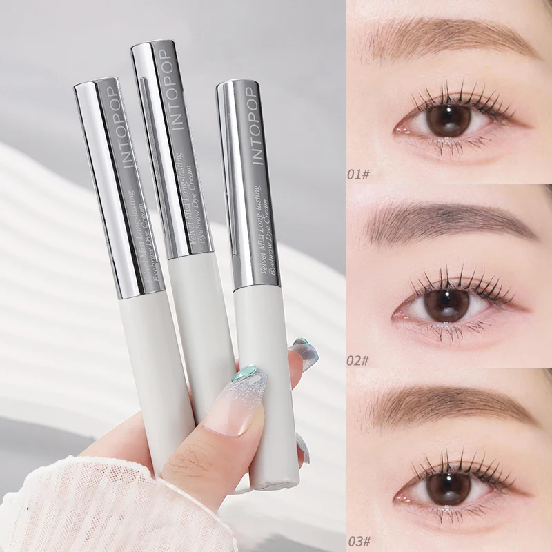 Tintura de sobrancelha INTOPOPOP pode ser aplicada com apenas uma escova, tornando-o fácil de segurar para maquiagem sem manchas ou modelar