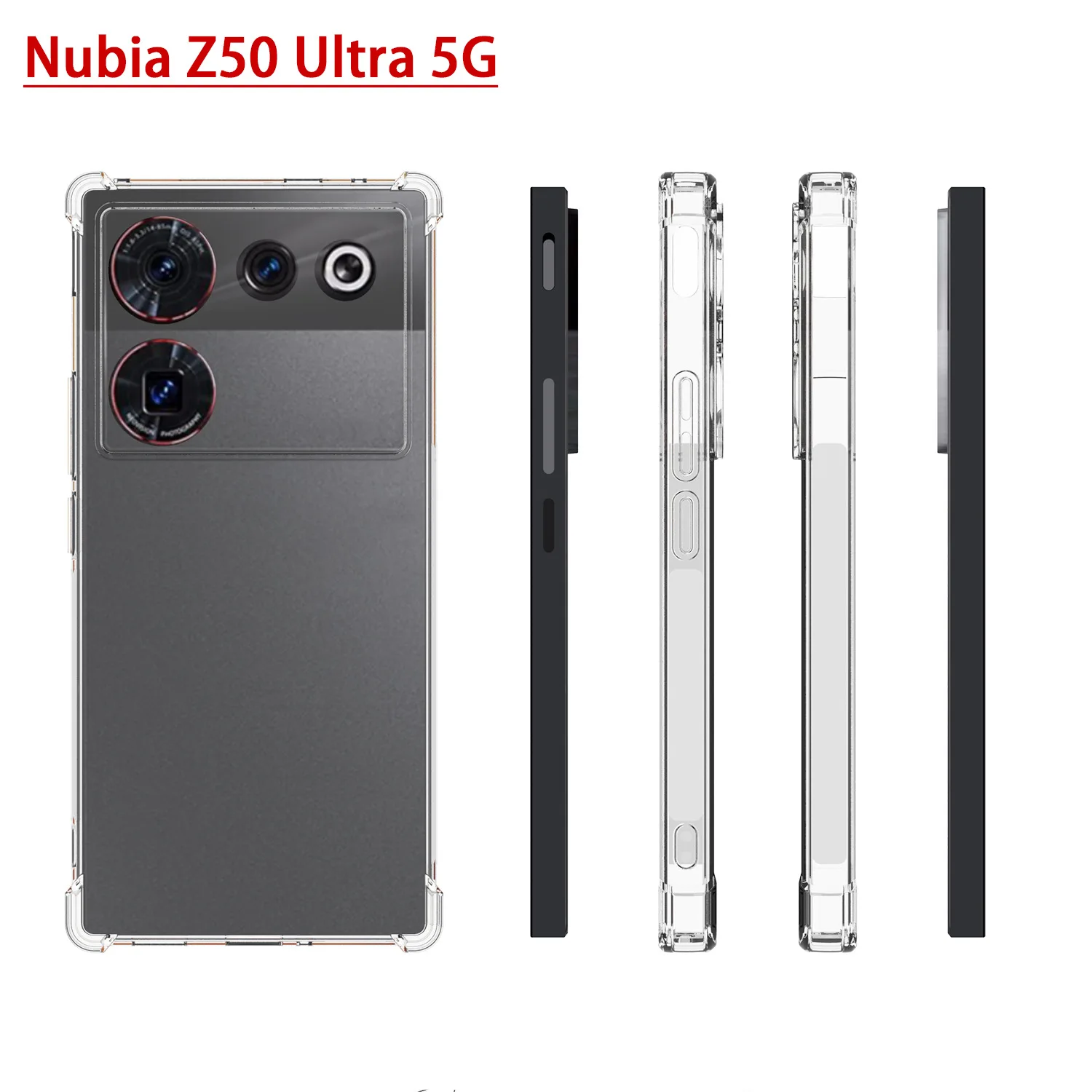 Transparent Phone Case For Nubia Z60 Ultra 5G TPU anti-drop Scratch proof soft back cover Clear case