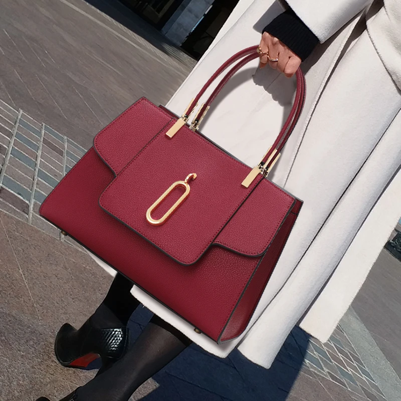 Aidrani The new red wedding bag is a high-end women's handbag made of high-quality cowhide