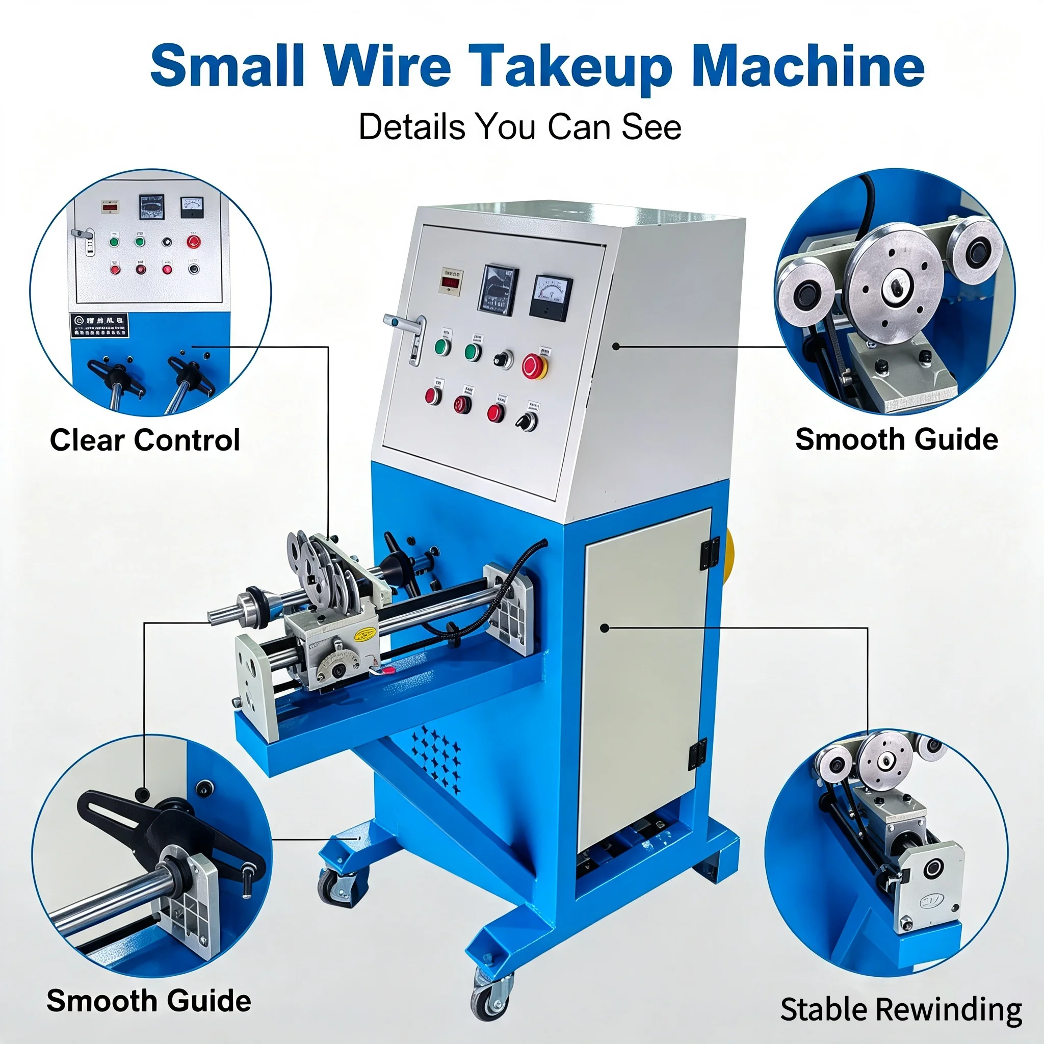 GS300 Cable Wire Spooling Winding Equipment 150mm 200mm 300mm Copper Wire Bobbin Winding Machine
