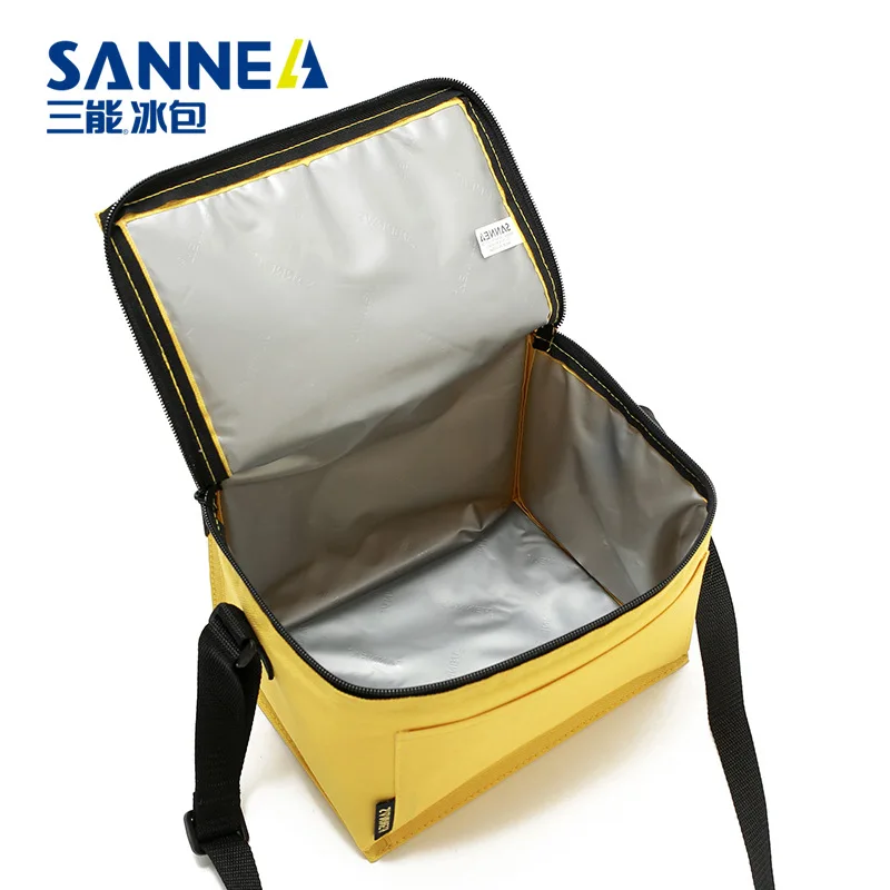 SANNE 5L New Solid Color Lunch Bag Waterproof Oxford Cloth Thickened Insulated Cooler Bag Outdoor Picnic Bag Work bent Box