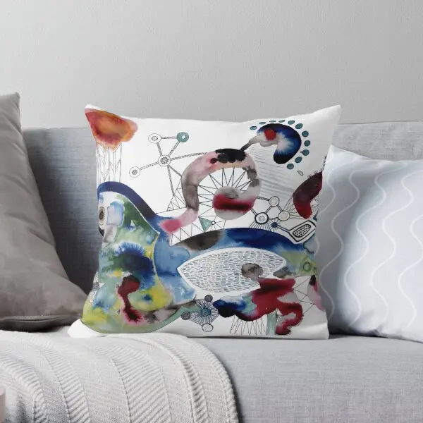 

Whimsical Abstract Printing Throw Pillow Cover Hotel Fashion Car Office Square Anime Decor Home Pillows not include One Side