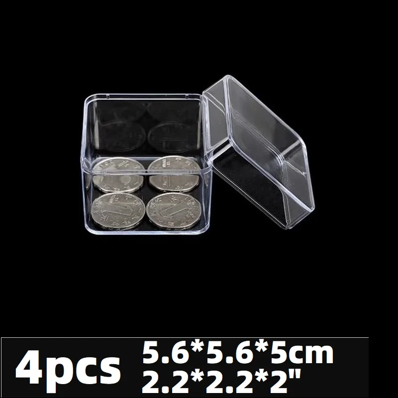4 pcs Clear Acrylic Display Box Transparent Plastic Candy Wedding Party Favor Packing Box