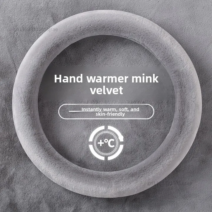 

Плюшевый чехол на руль автомобиля, зимний защитный чехол на руль, зимний чехол на ручку