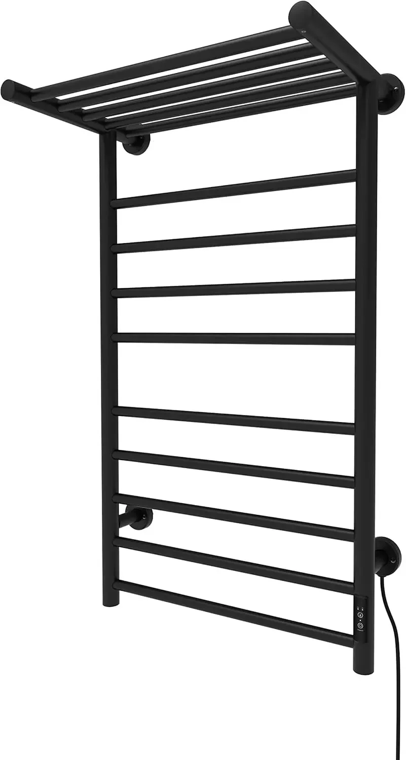 Towel Warmer with Timer | Built-in Timer with Led Indicators | 3 Timer Modes: ON/Off, 2 H, 4 H | Wall Mounted