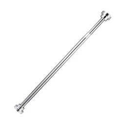 Spring Tension Rod Retractable Stainless Steel Clothes Drying Rod Shower Curtain Rod Extendable Rail Bar for Bathroom