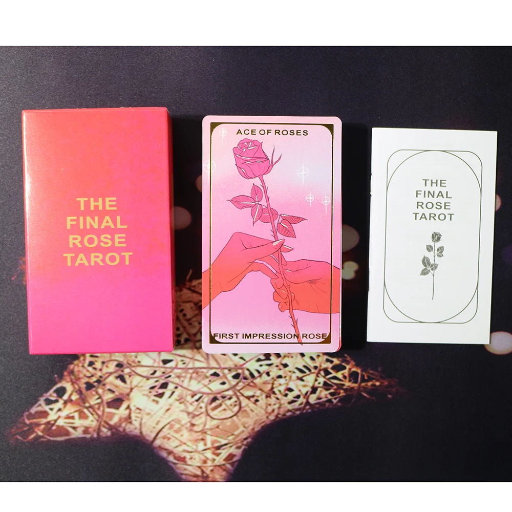 12X7CM Size Cards.Final Rose Divination Tarot Deck Cards .tarot cards for beginners.tarot cards with guide book.tarot deck.