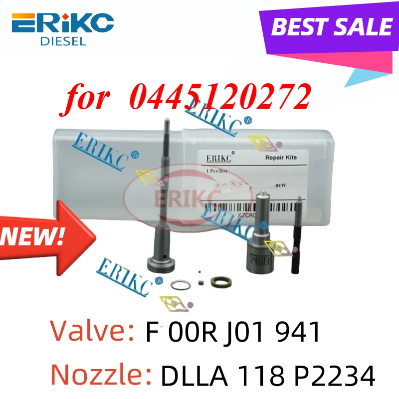 Spare Parts Overhaul Kits Injector Valve F00RJ01941 Injector Nozzle DLLA118P2234 OEM 0433172234 for Injector 0445120272