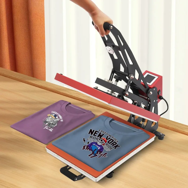 آلة الضغط الحراري 16X20 للقمصان 1800 واط آلة نقل الحرارة التسامي المغناطيسي شبه التلقائي ختم ساخن الثقيلة