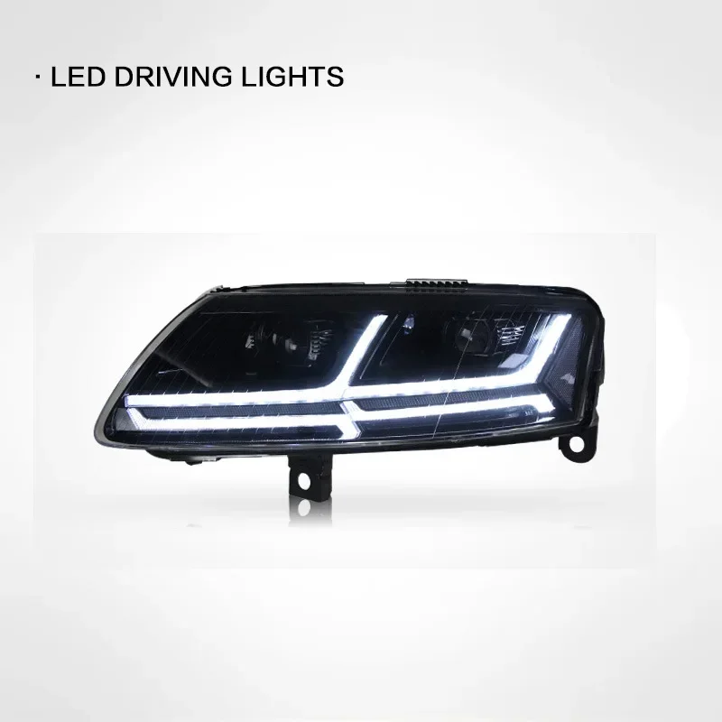 2pc Car light assembly For Audi A6 LED Headlight 2005 06 07 08 09 2010 2011 A6L C7 Headlights LED DRL headlamp Car accessories