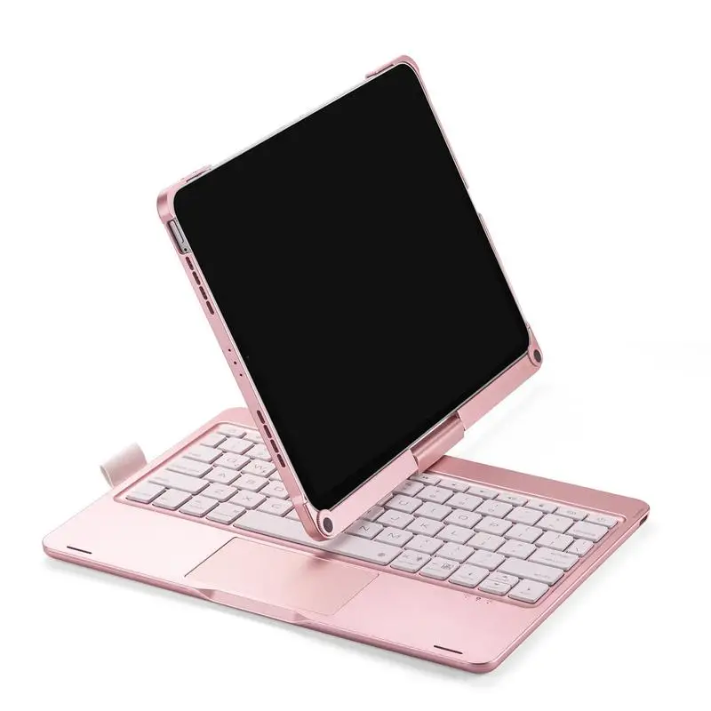 

Rotatable Backlit Keyboard Backlit Wireless Protective Keypad Rainbow Light Keypad Protective Tablet Keyboard Tablet Accessory