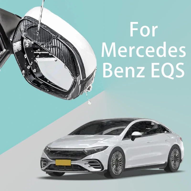

FOR Mercedes Benz EQS Car Rearview Mirror Rain Eyebrow Visor Carbon Fiber Side Automotive exterior protection