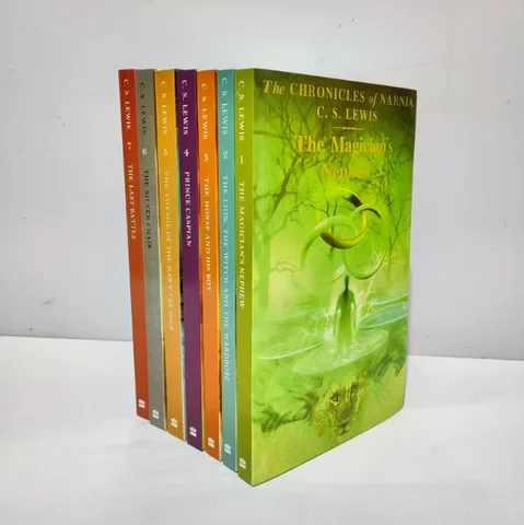 7 Books The Chronicles of Narnia English Reading Storybook Kids Chapter Book Novels