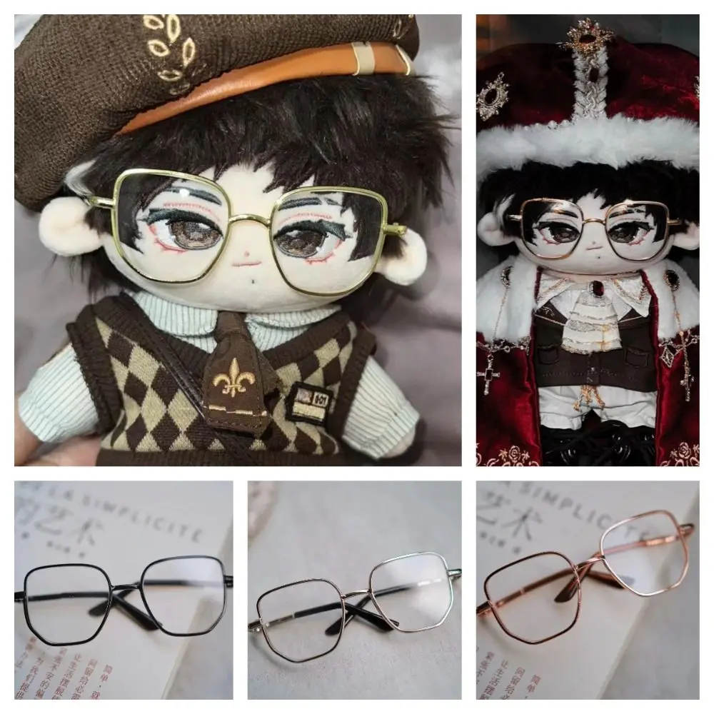 Creative Rectangle Metal Glasses 8.5cm Multi Color For Labubu Glasses Toys Cotton Dolls Glasses Idol Dolls