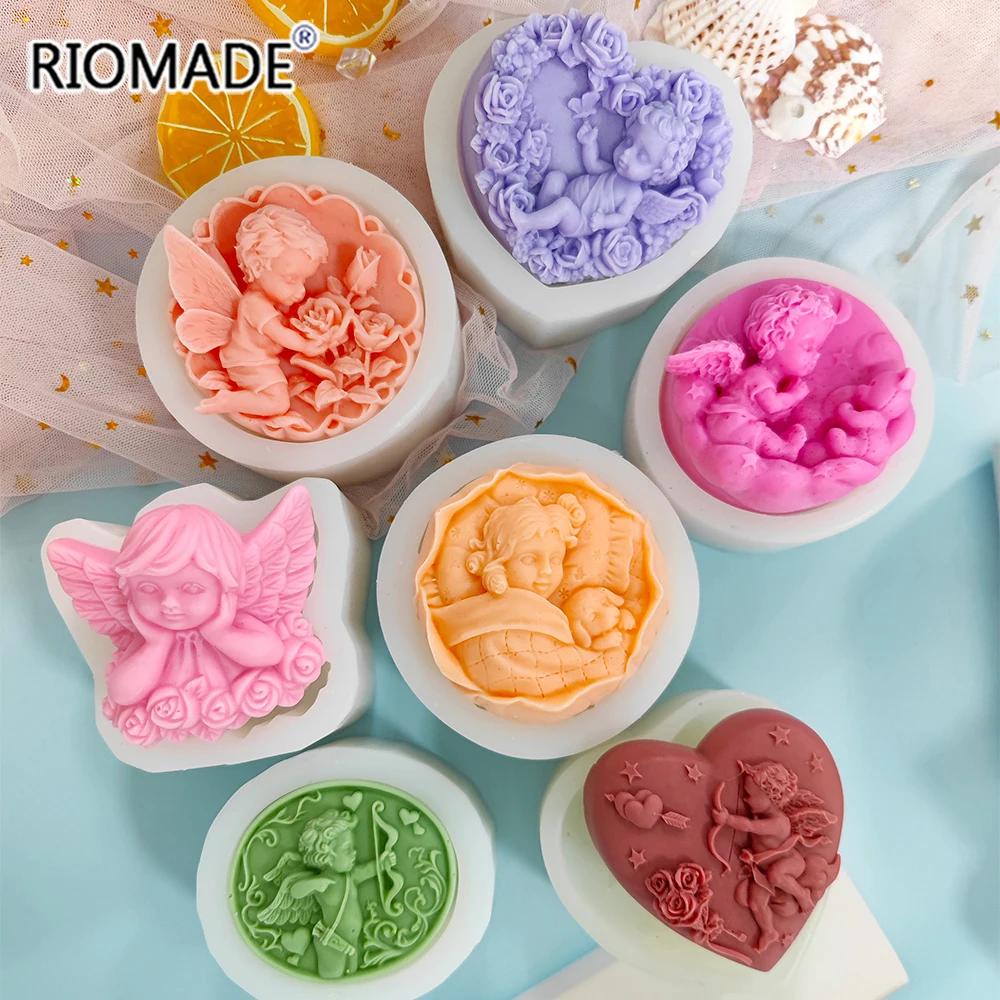 Angel Cupid Baby Soap Mold DIY Handmade Soap Making Silicone Molds Baking Fondant Decorating Tools Chocolate Dessert Mould