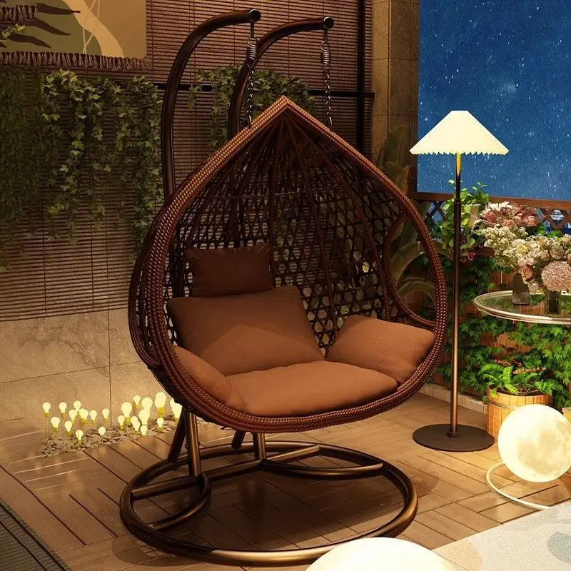 YFY YFY Hanging Basket Chair Cradle Outdoor Hanging Chair Family Rocking Chair Lazy Double Blue Cover Dust Cover Cover