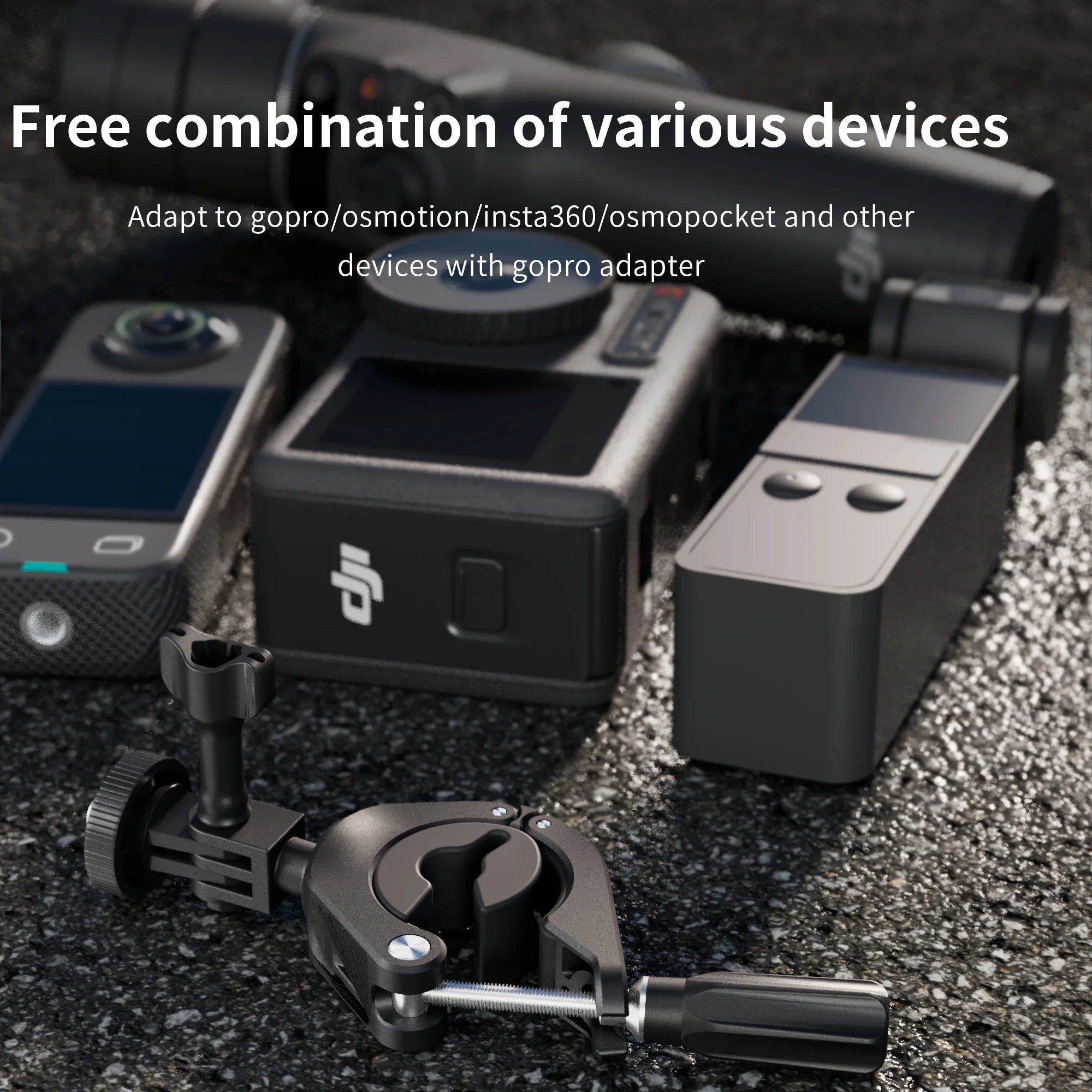 STARTRC Reithalterung für Insta360 X5 X4 X3 Ace Pro 2/GoPro Fahrradgriff Fester Halter Fahrradhalterung Clip Kamerazubehör