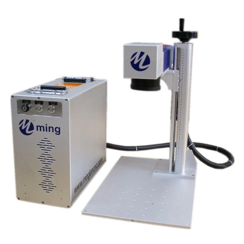 20W 30W 50W 60W 100W split fiber laser marking machine with 80mm rotary