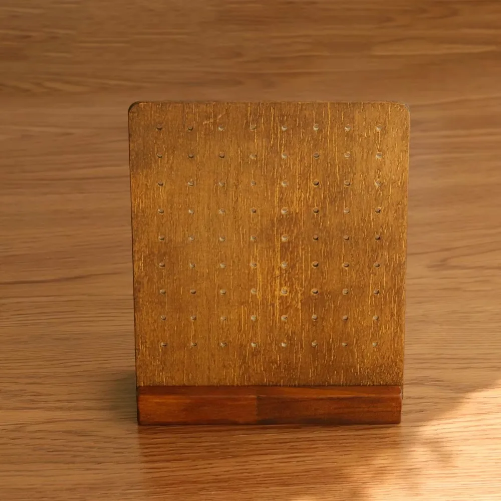 

72 Holes Earring Holder Wooden Earring Organizer Wood Earring Stands Earring Hanger Ear Stud Dangle Earrings Display Stand