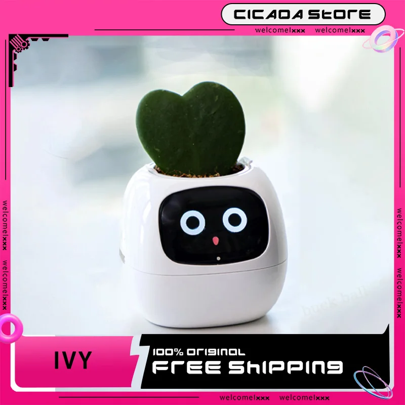 Ivy Intelligent Flowerpot Refreshing Plant Interaction Intelligent Robot Flowerpot Perceptual Interaction Custom Companion Gifts