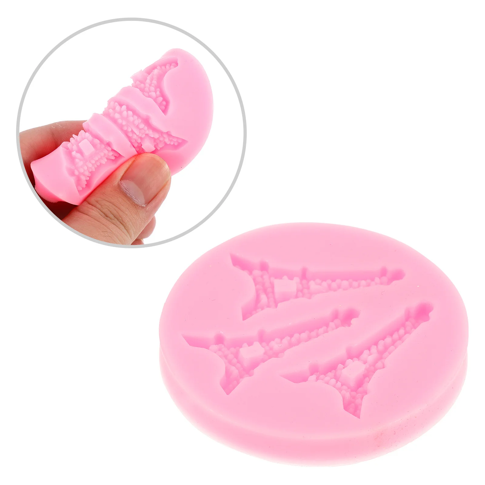 Stampo da forno in silicone a forma di torre Stampo per fondente per torta antiaderente ecologico per stampi per fondente in silicone con gelatina di caramelle al cioccolato fai-da-te