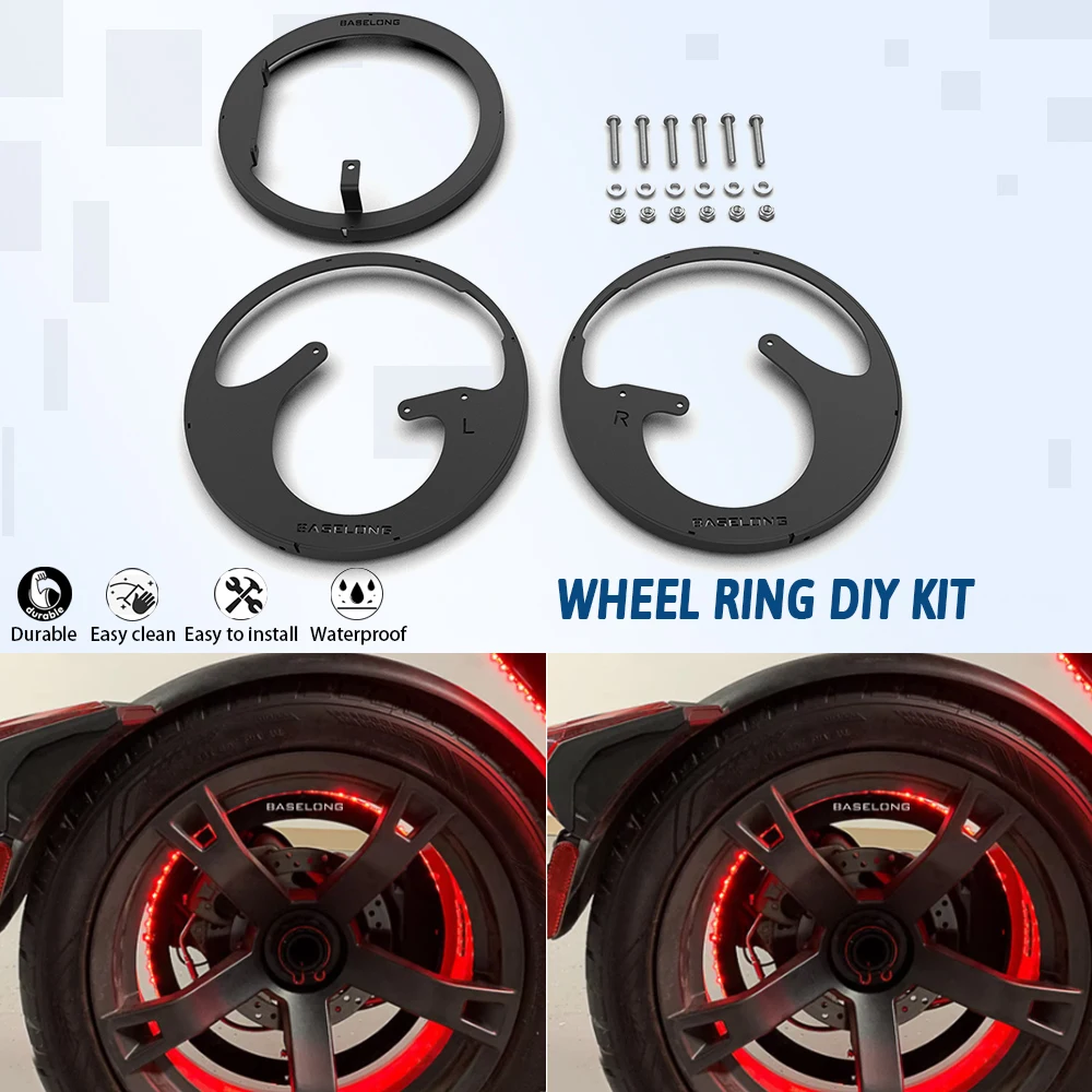 

Wheel Ring DIY Kit Stainless steel For Can-Am Ryker 600 ACE 900 ACE 2019-2021 2022 2023 600ACE 900ACE Motorcycle Accessories